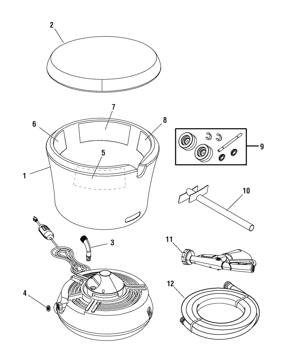 Main Unit (315016) Diagram and Parts List for 020424-0  Briggs and Stratton Pressure Washer